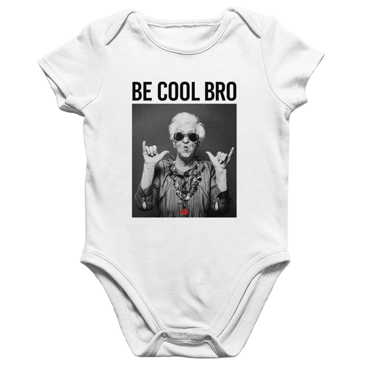 Body Bebê Algodão Be cool bro - Branco
