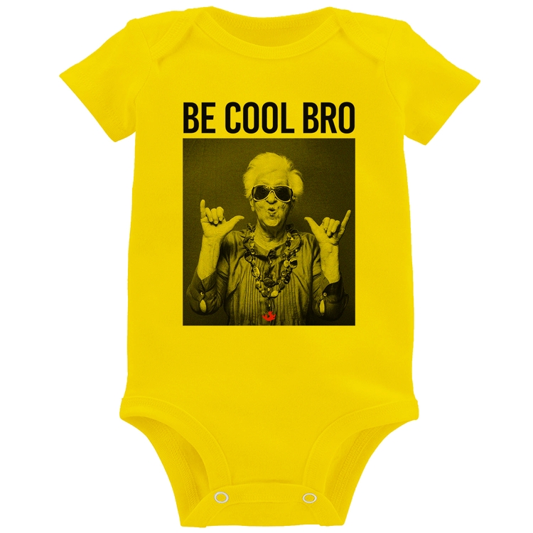 Body Bebê Be cool bro - Amarelo