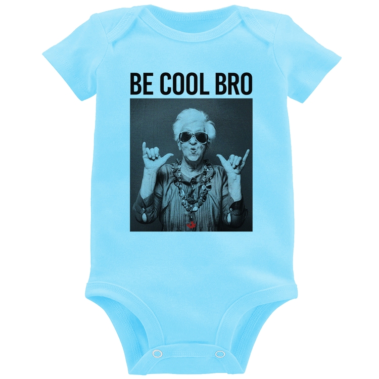 Body Bebê Be cool bro - Azul Bebê
