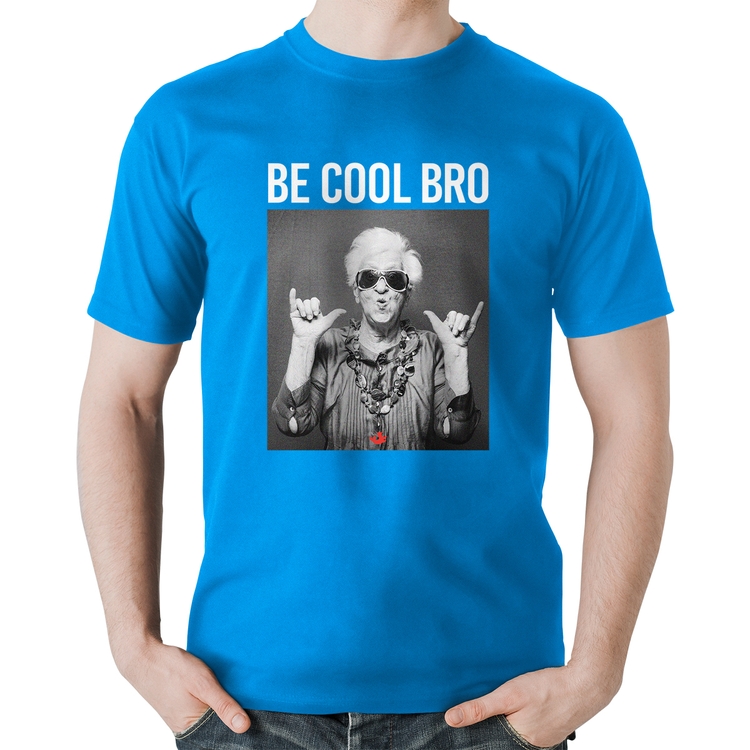 Camiseta Algodão Be cool bro - Azul