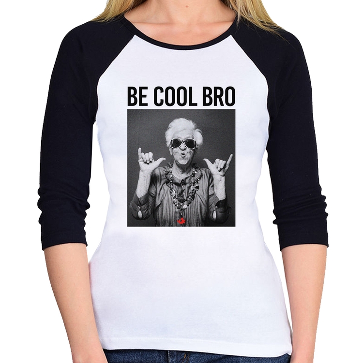 Baby Look Raglan Be cool bro Manga 3/4
