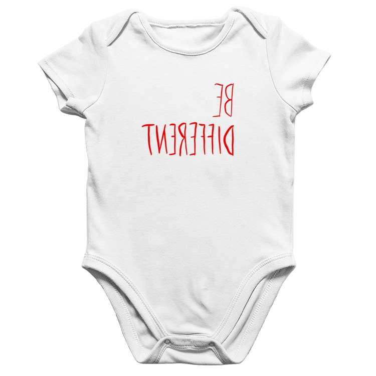 Body Bebê Algodão Be Different (Seja diferente) - Branco