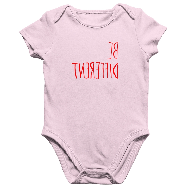 Body Bebê Algodão Be Different (Seja diferente) - Rosa Bebê