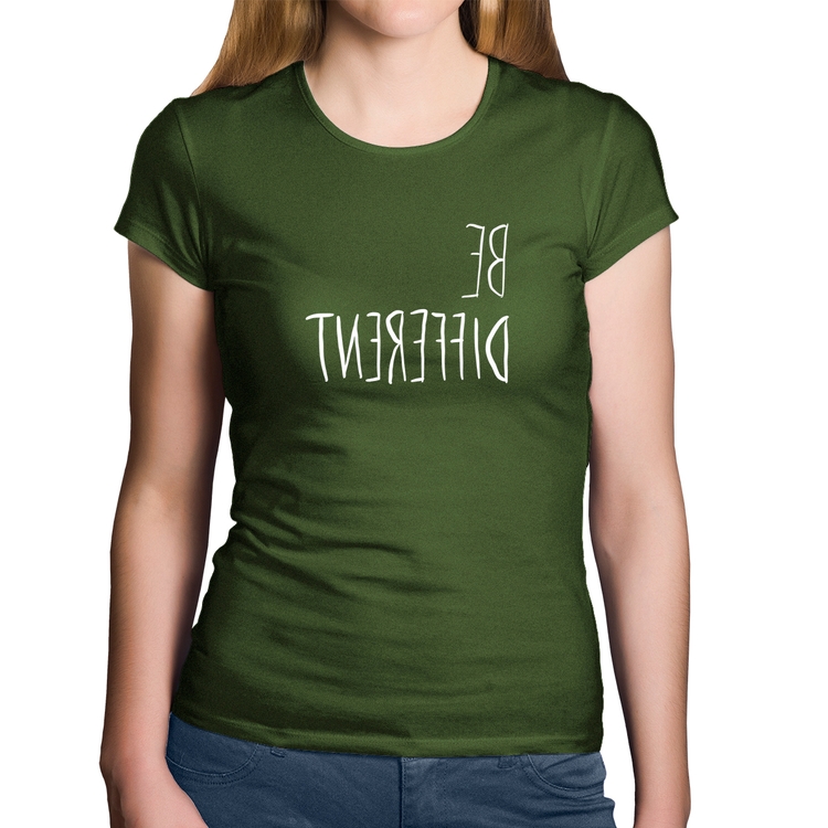 Baby Look Algodão Be Different (Seja diferente) - Musgo