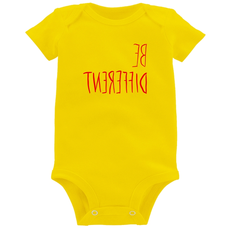 Body Bebê Be Different (Seja diferente) - Amarelo