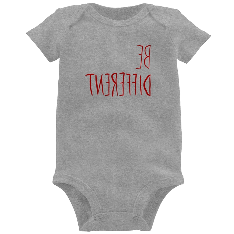 Body Bebê Be Different (Seja diferente) - Cinza