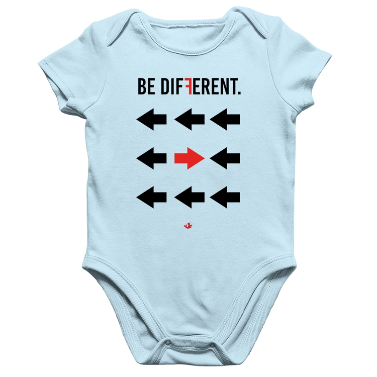 Body Bebê Algodão Be Different - Azul Bebê