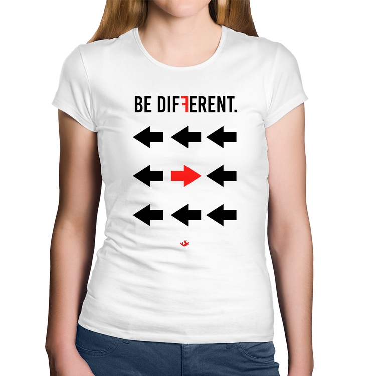 Baby Look Algodão Be Different - Branca