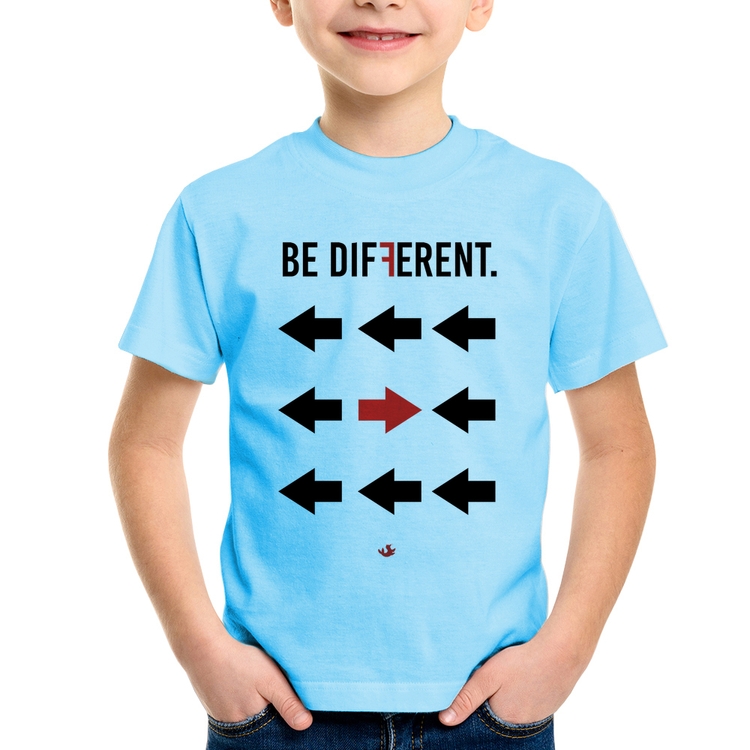 Camiseta Infantil Be Different - Azul Bebê