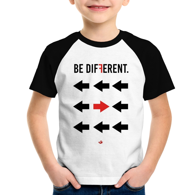 Camiseta Raglan Infantil Be Different