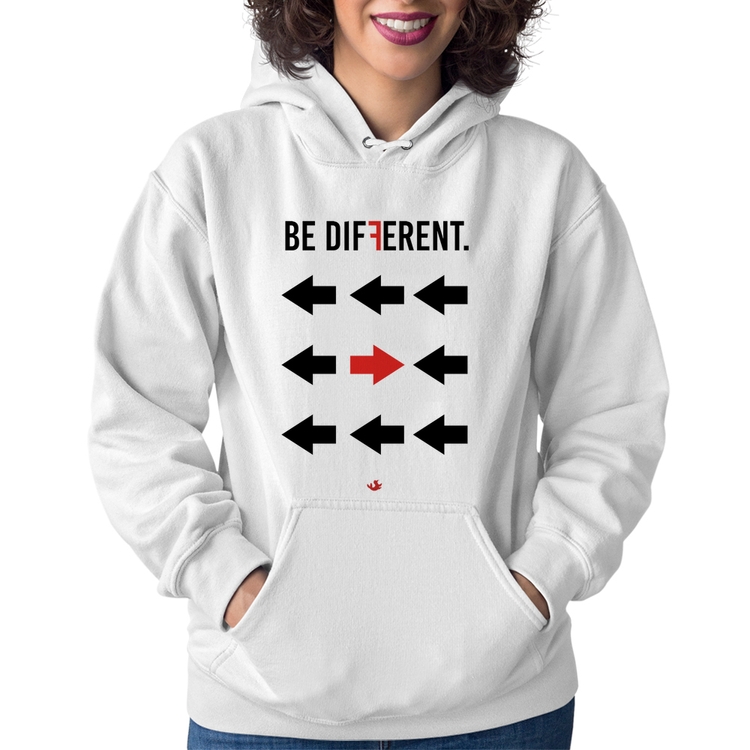 Moletom Feminino Be Different - Branco