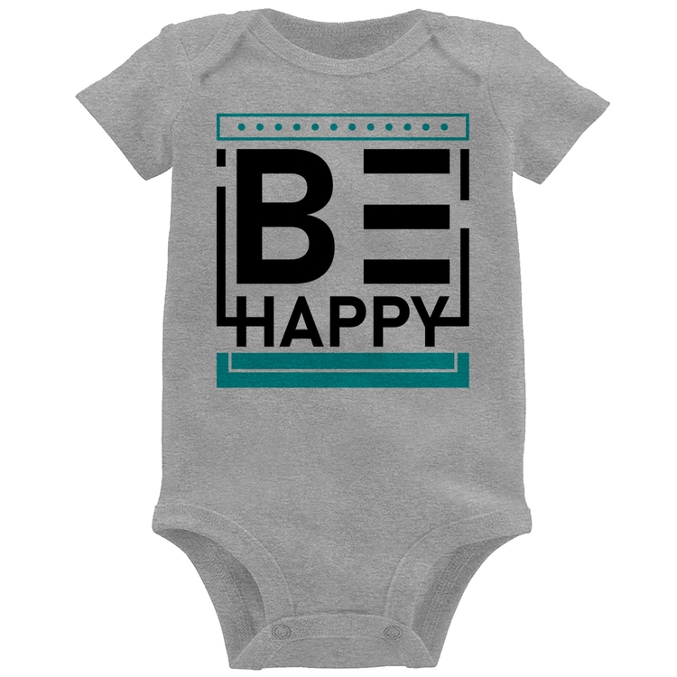 Body Bebê Be Happy - Cinza