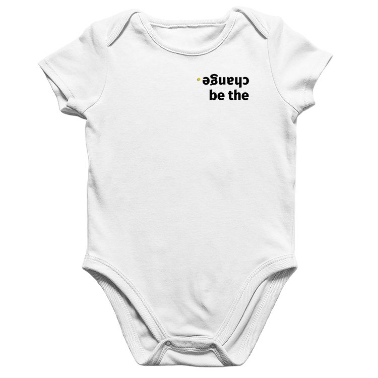 Body Bebê Algodão Be the change - Branco