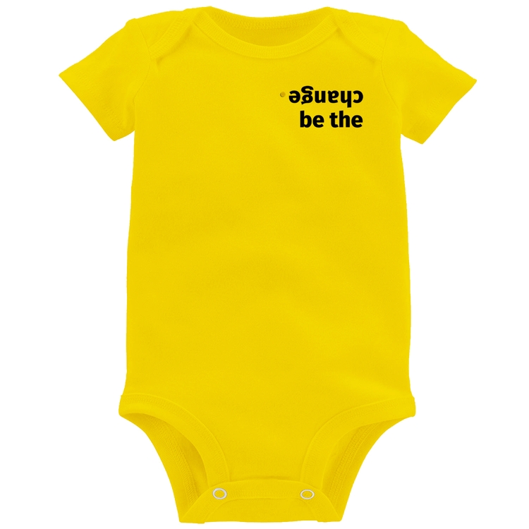 Body Bebê Be the change - Amarelo