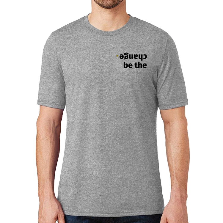 Camiseta Be the change - Cinza