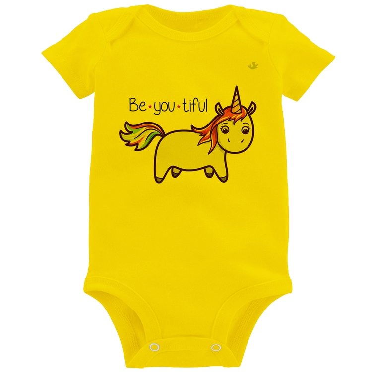Body Bebê Be You Tiful - Amarelo