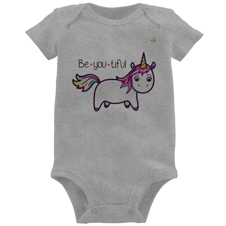 Body Bebê Be You Tiful - Cinza