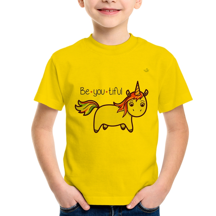 Camiseta Infantil Be You Tiful - Amarela