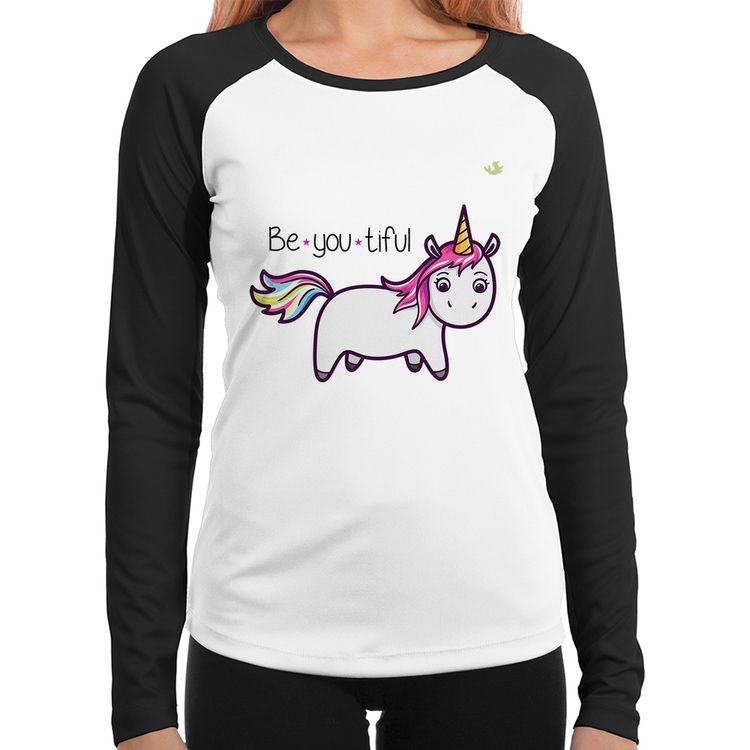 Baby Look Raglan Be You Tiful Manga Longa