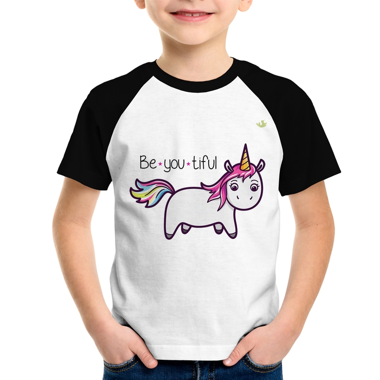 Camiseta Raglan Infantil Be You Tiful