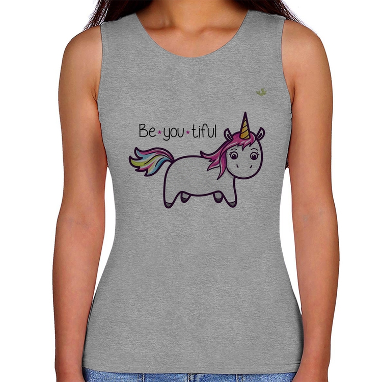 Regata Feminina Be You Tiful - Cinza