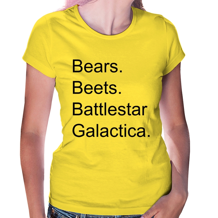 Baby Look Bears. Beets. Battlestar Galactica. - Amarela