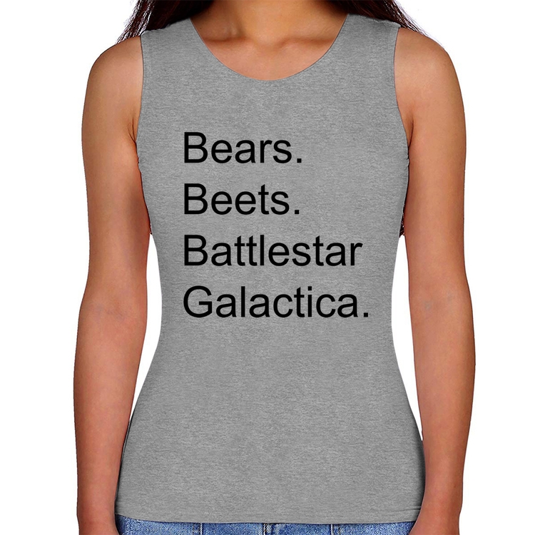 Regata Feminina Bears. Beets. Battlestar Galactica. - Cinza