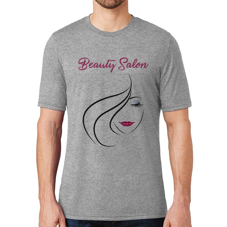 Camiseta Beauty Salon - Cinza