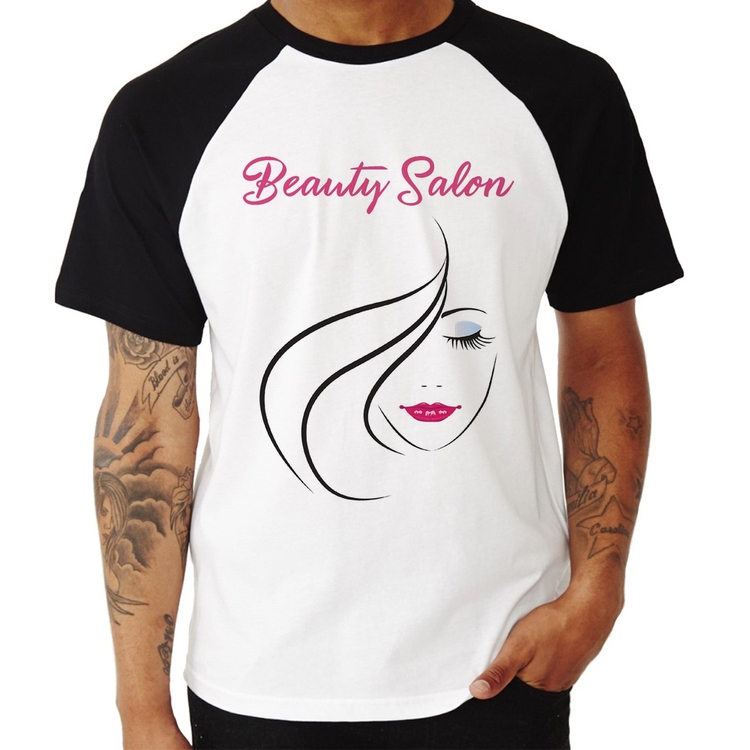 Camiseta Raglan Beauty Salon