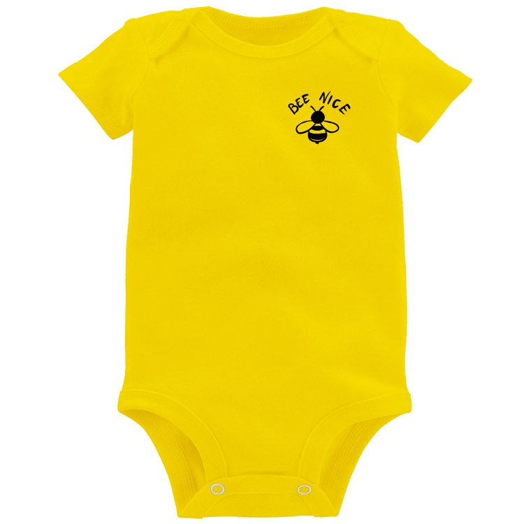 Body Bebê Bee Nice - Amarelo
