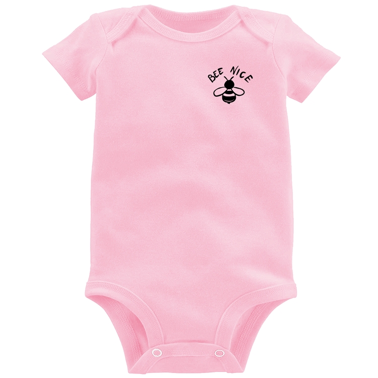 Body Bebê Bee Nice - Rosa Bebê