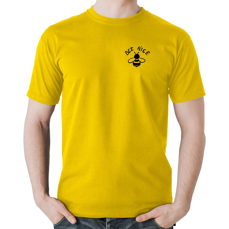 Camiseta Algodão Bee Nice - Amarela