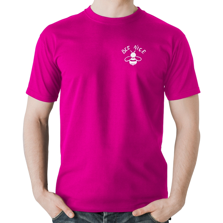 Camiseta Algodão Bee Nice - Rosa