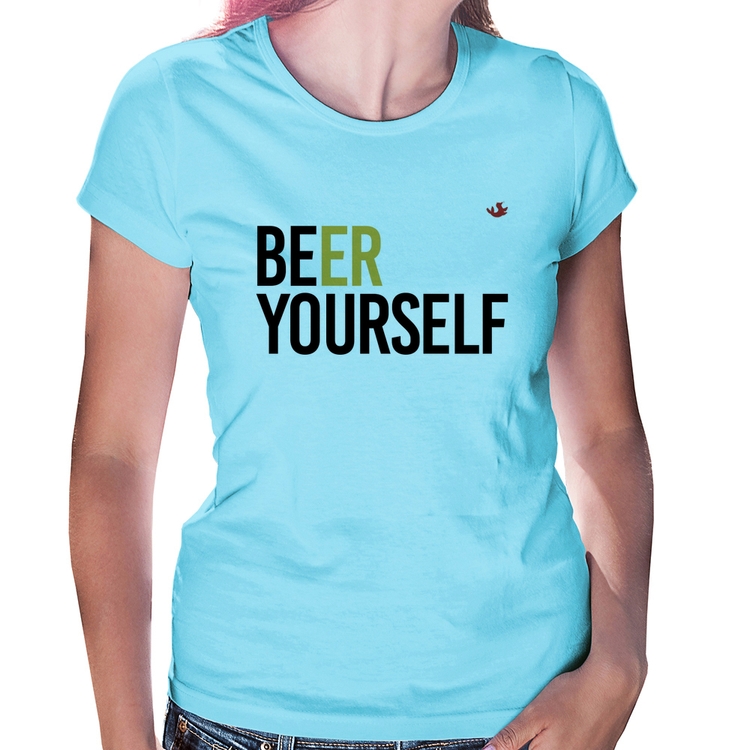 Baby Look Beer Yourself - Azul Bebê