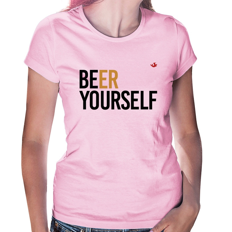 Baby Look Beer Yourself - Rosa Bebê