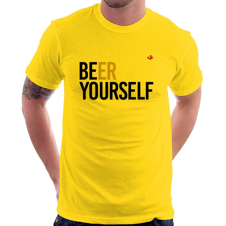 Camiseta Beer Yourself - Amarela