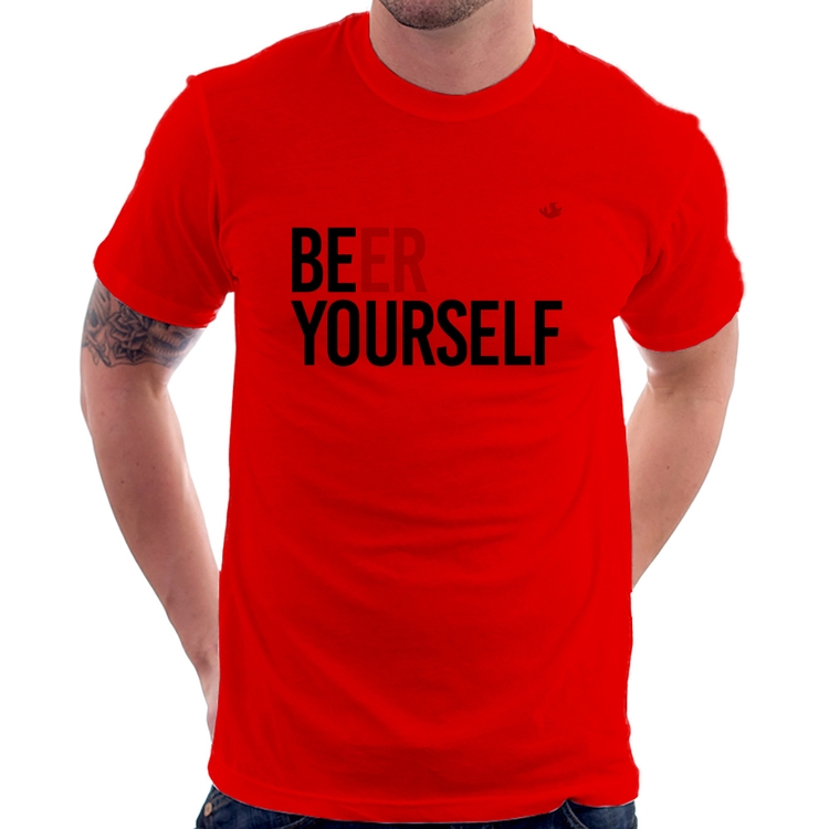 Camiseta Beer Yourself - Vermelha