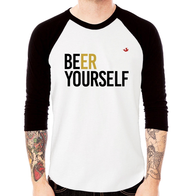 Camiseta Raglan Beer Yourself Manga 3/4