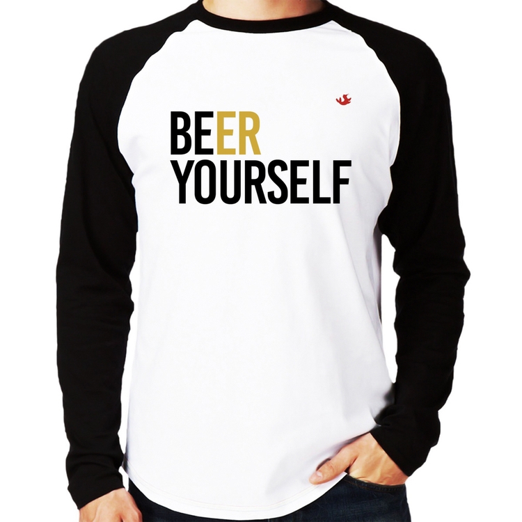 Camiseta Raglan Beer Yourself Manga Longa