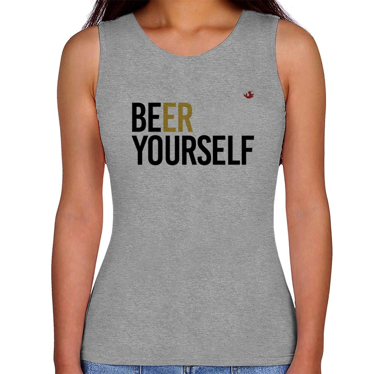 Regata Feminina Beer Yourself - Cinza
