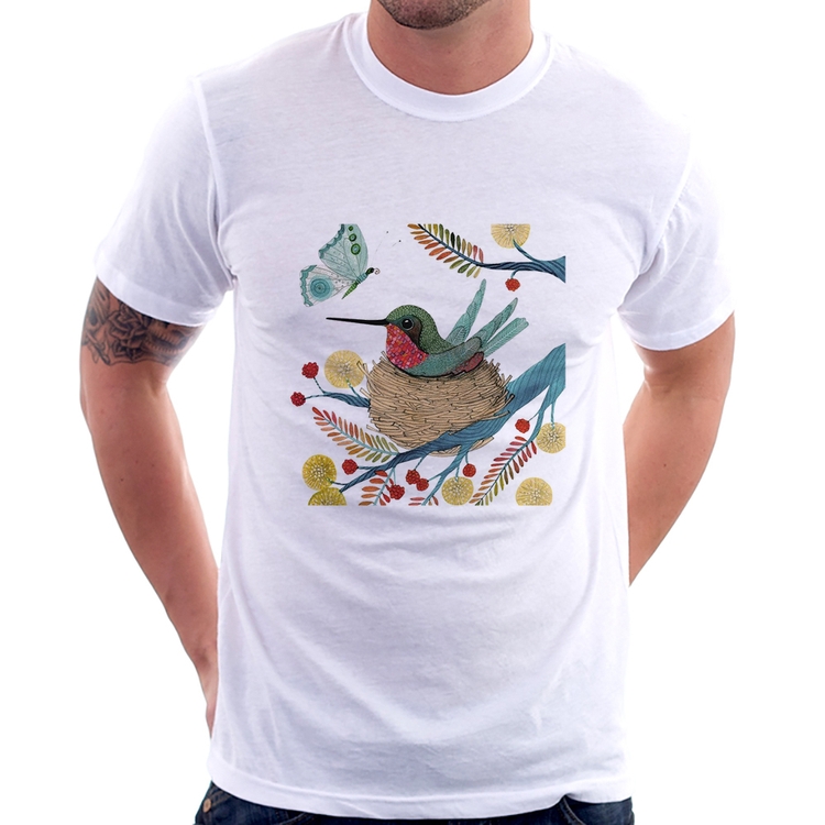 Camiseta Beija Flor No Ninho
