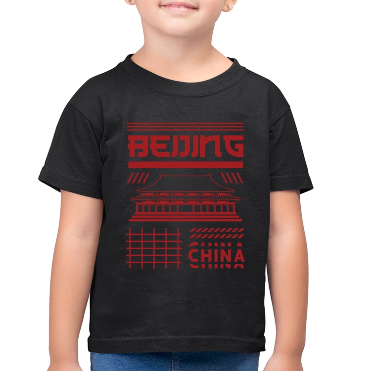 Camiseta Algodão Infantil Pequim China 