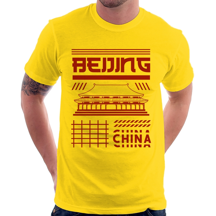 Camiseta Pequim China  - Amarela