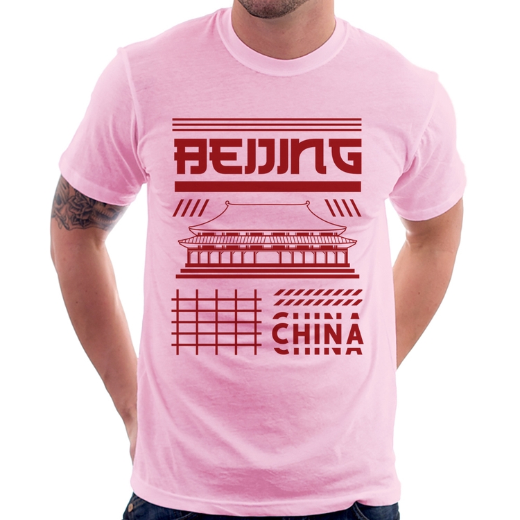 Camiseta Pequim China  - Rosa Bebê