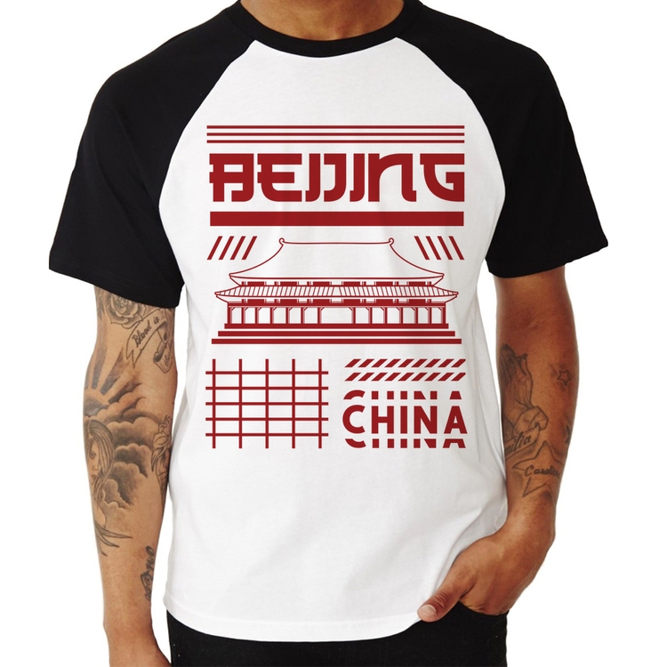 Camiseta Raglan Pequim China 