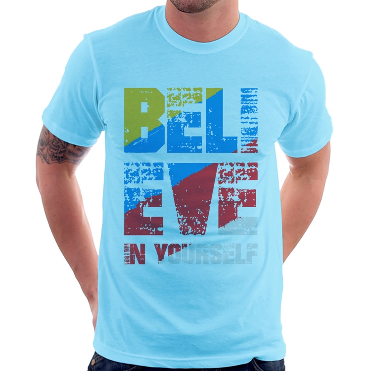 Camiseta Believe In Yourself - Azul Bebê