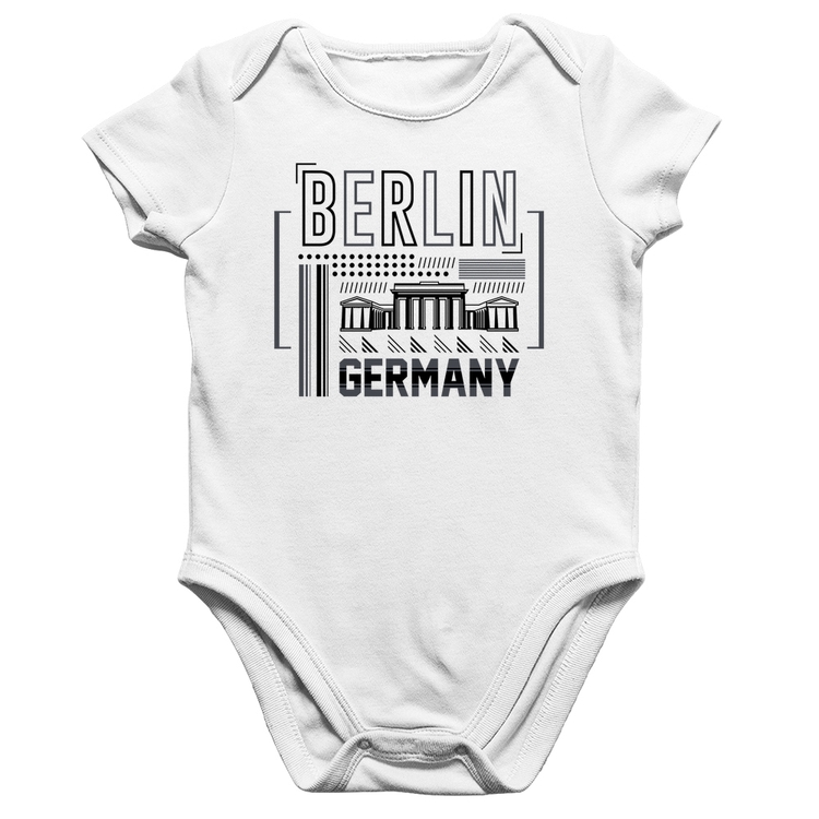 Body Bebê Algodão Berlim Alemanha - Branco