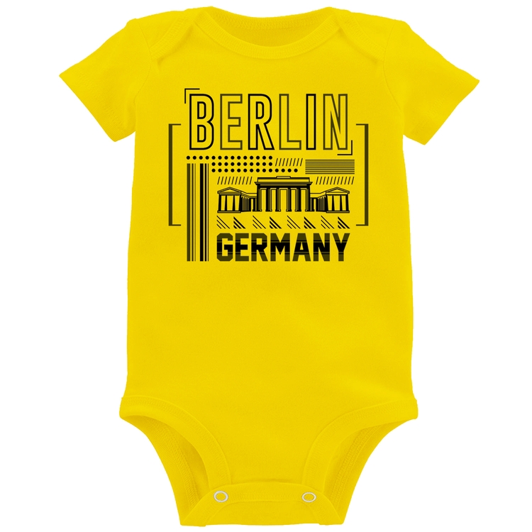 Body Bebê Berlim Alemanha - Amarelo