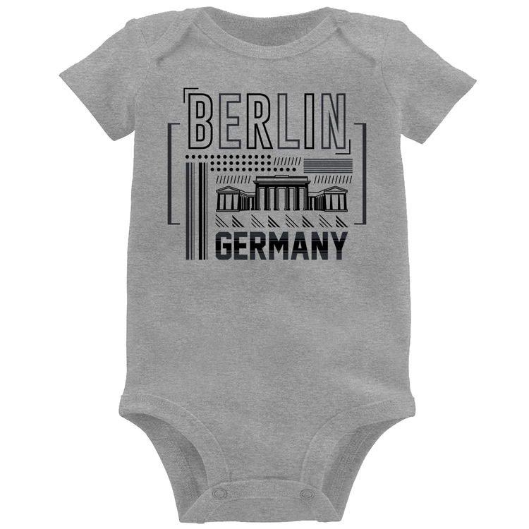 Body Bebê Berlim Alemanha - Cinza