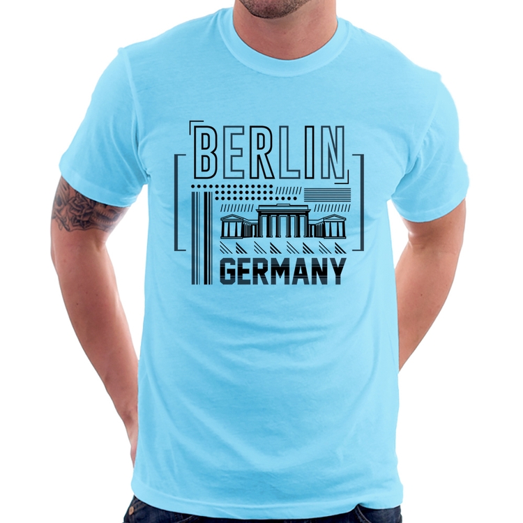 Camiseta Berlim Alemanha - Azul Bebê